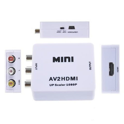 Mini Composite AV/CVBS to HDMI HD Video Converter 720p/ 1080p (3RCA to HDMI)